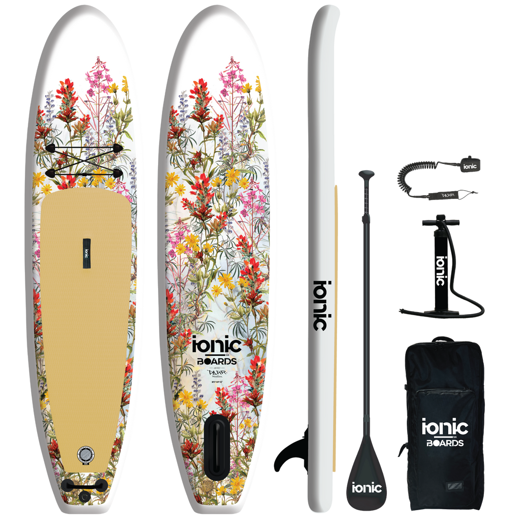 Ionic All Water - Flower Power  White - 10'6  Inflatable Paddle Board Package